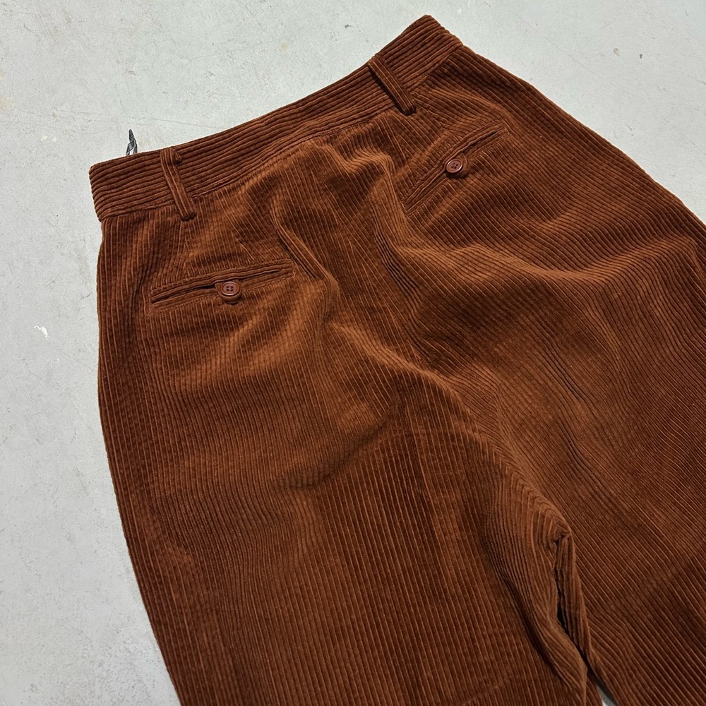 7115 by Szeki Pants Trouser Corduroy Size Medium Brown Wide Leg - Picture 5 of 8